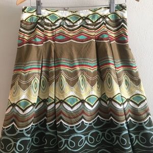 Colorful full pleated skirt